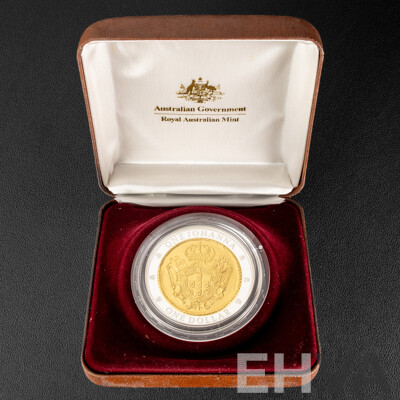 Australian RAM 2007 Silver/Selectively Gold Plated One Dollar Coin, 1732 Portuguese One Johanna Reproduction .999