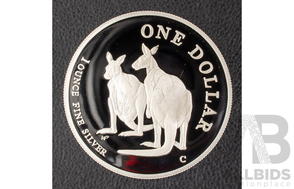 Australian RAM 1999 Silver Proof One Dollar Coin, ‘C’ Mint Mark, Kangaroo .999