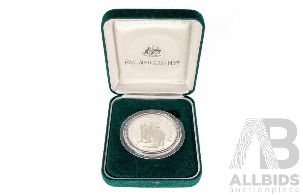 Australian RAM 1999 Silver Proof One Dollar Coin, ‘C’ Mint Mark, Kangaroo .999