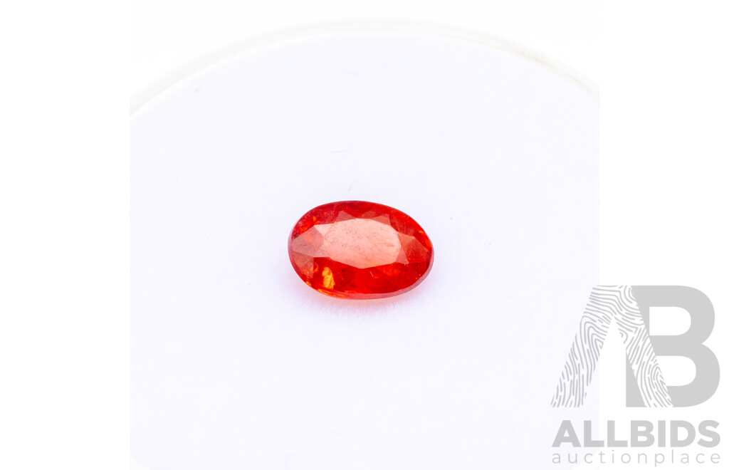 Oval Orange and Yellow Sapphires, Oval Blue Spinel - Lot of 3