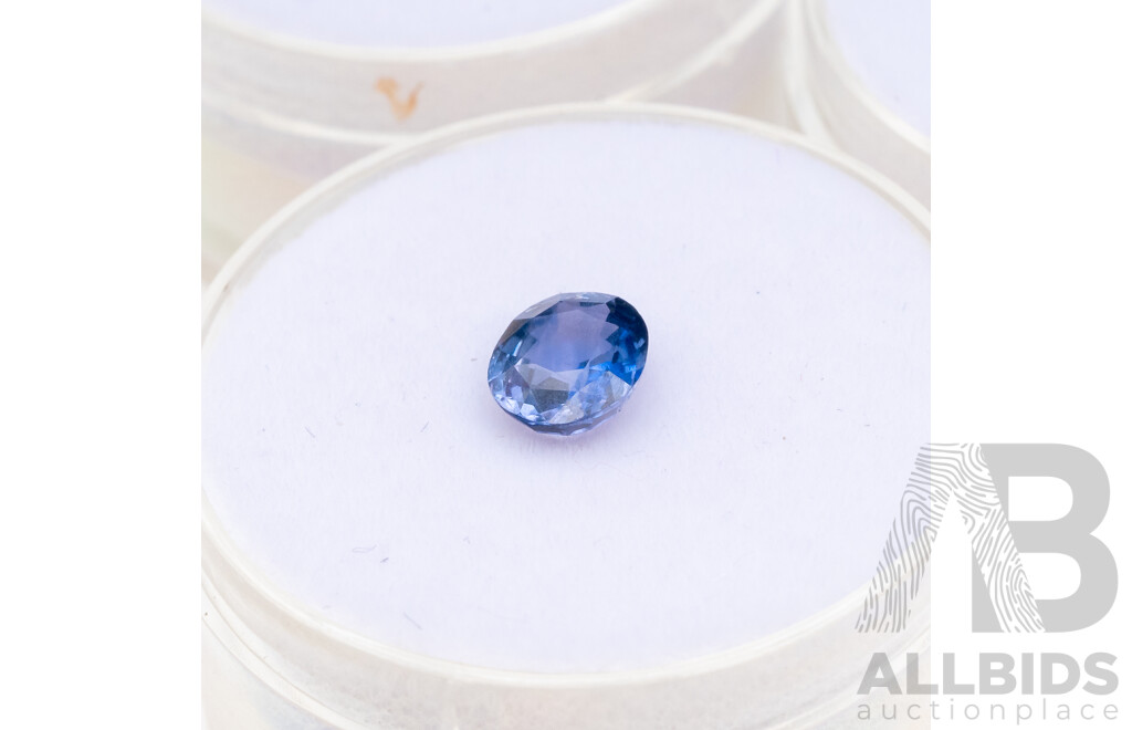 Orange, Pink and Blue Oval Sapphires - Lot of 3