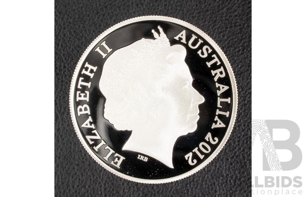 Australian RAM 2012 Silver Proof One Dollar Coin, Kangaroo Series .999