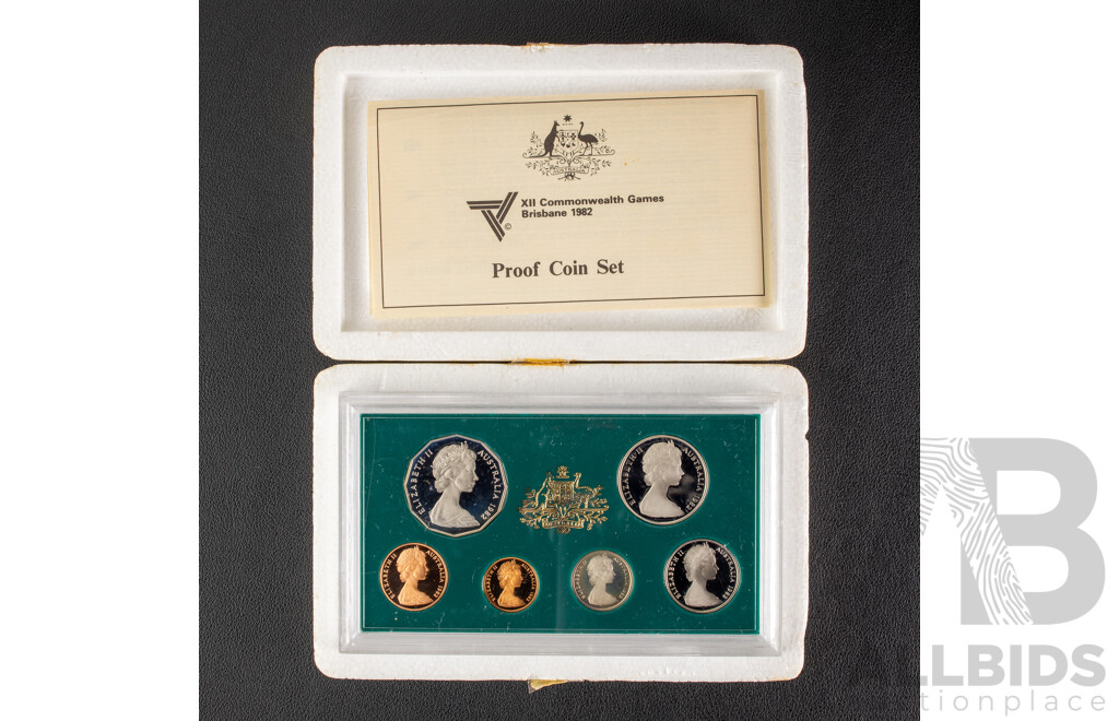 Australian RAM 1982 Six Proof Coin Set, Commonwealth Games and 1981 UNC Set