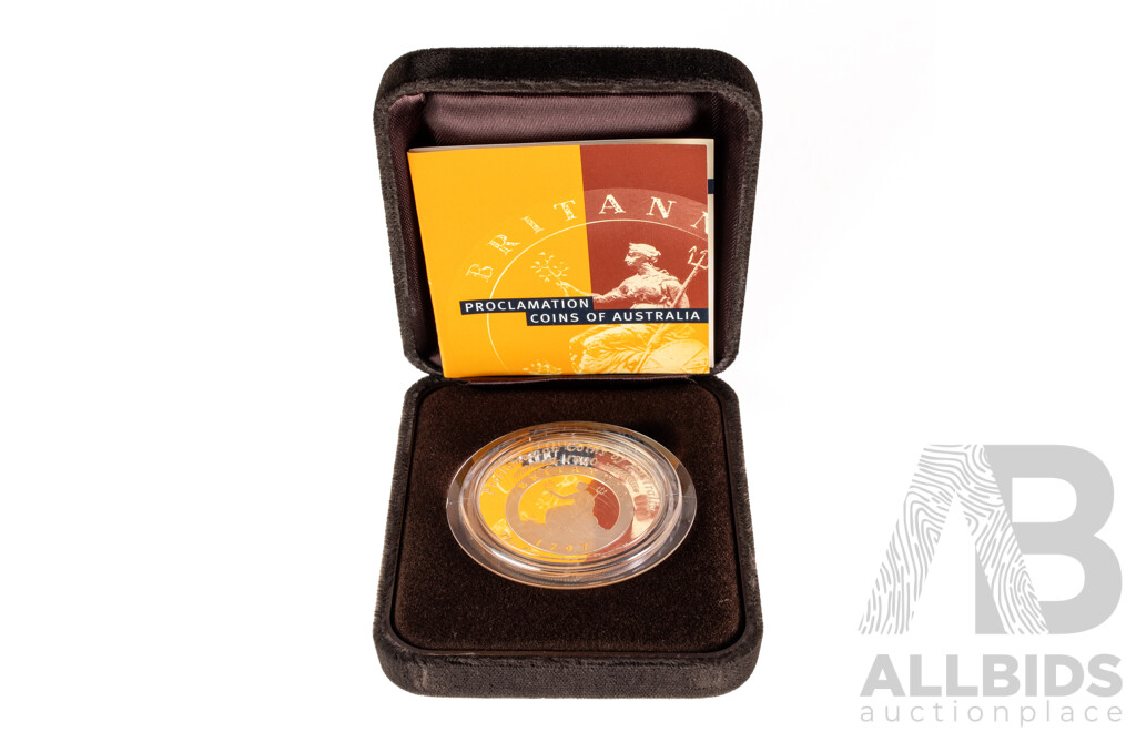 Australian RAM 2000 Silver One Dollar, Proclamation Coins of Australia, 1797 Cartwheel Penny .999