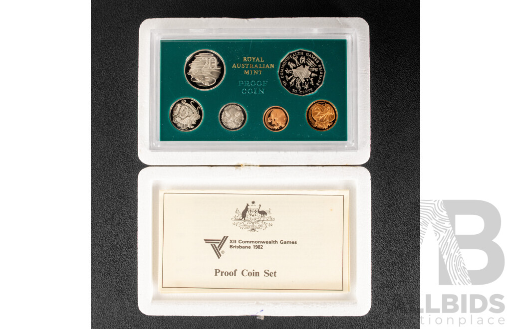 Australian RAM 1982 Six Proof Coin Set, Commonwealth Games