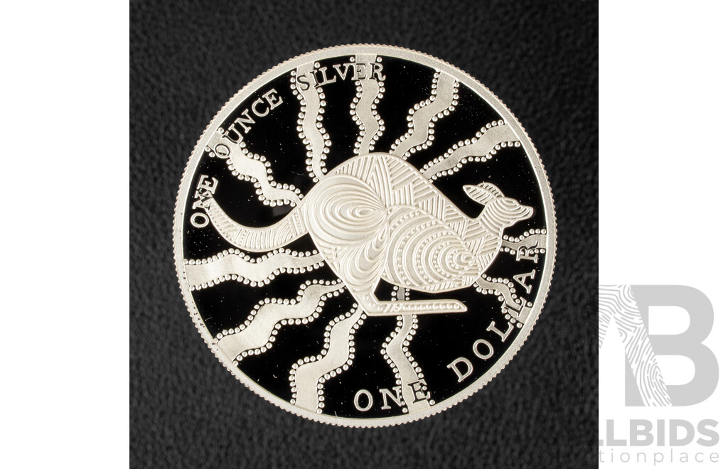 Australian RAM 2002 Silver Proof One Dollar Coin, Silver Kangaroo .999