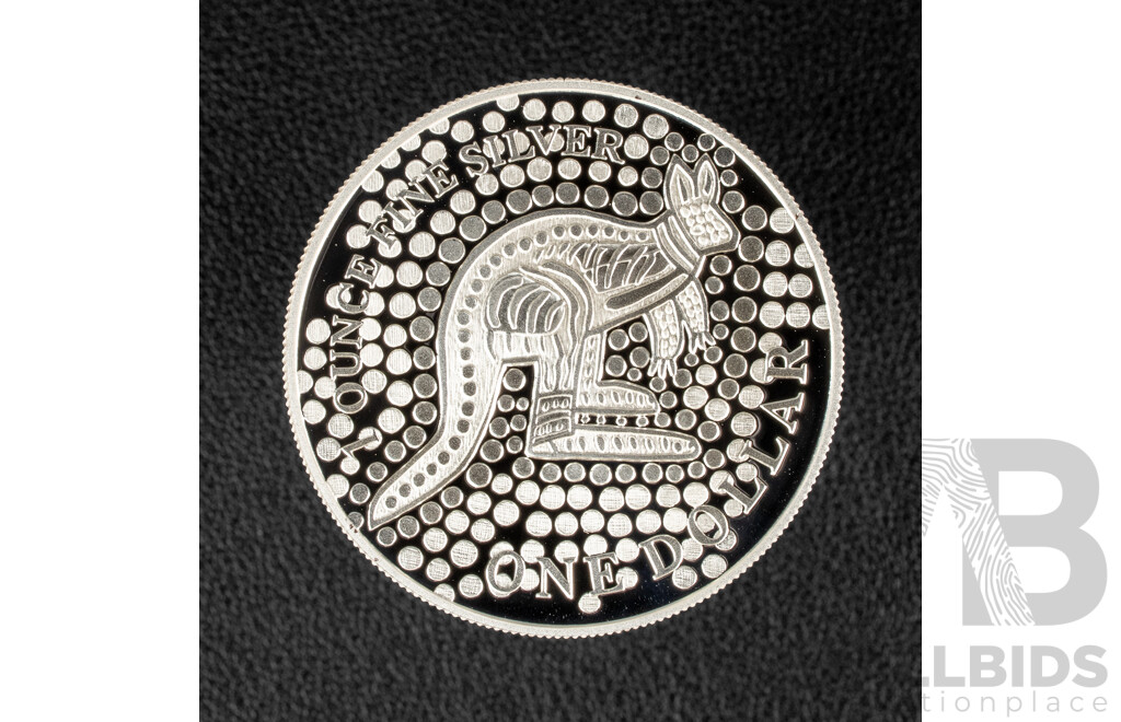 Australian RAM 2001 Silver Proof One Dollar Coin, Silver Kangaroo .999