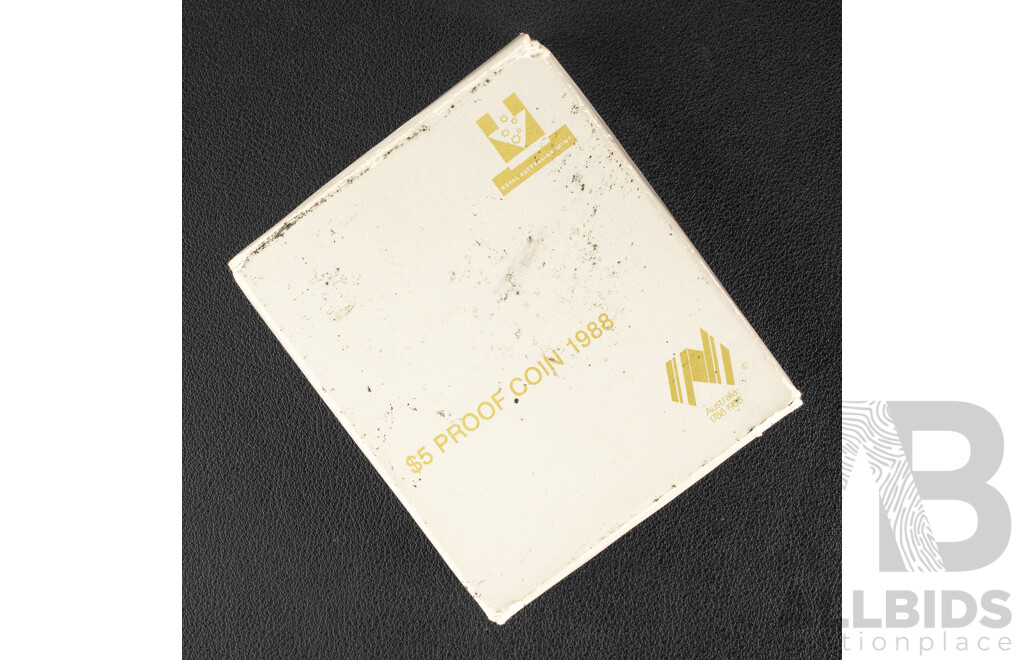 Australian 1988 Proof Five Dollar Coin, New Parliament House