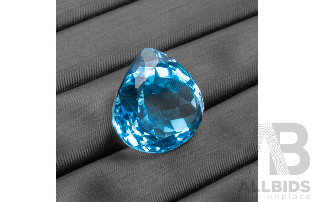 Elongated Pear Cut Swiss Blue Topaz - 26.50cts