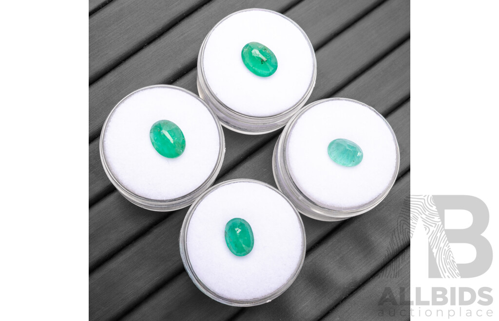 6.85cts of Oval Cut Emeralds - Lot of 4