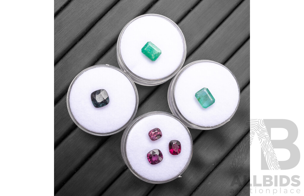 Collection of Emeralds & Spinels - Lot of 6