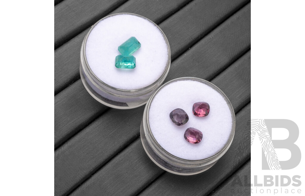 Collection of Natural Emeralds & Spinels - Lot of 5