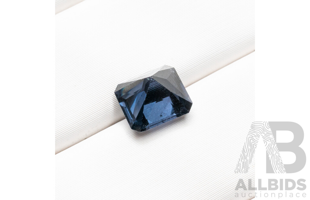 1.90ct Old Asscher Cut Dark Blue Spinel