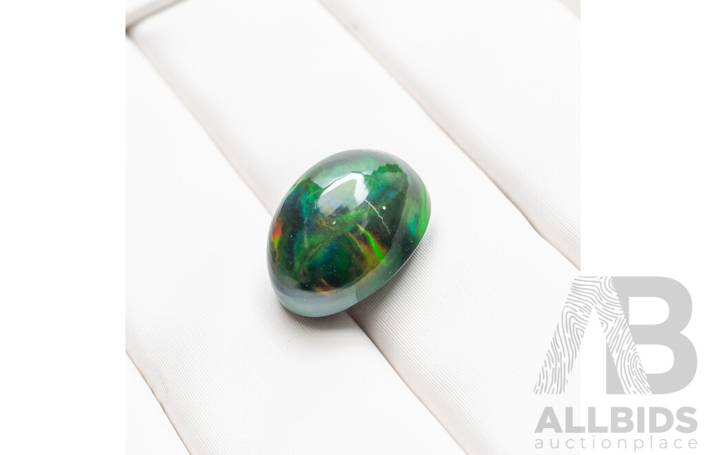 4.25ct Oval Cabochon Smoked Opal