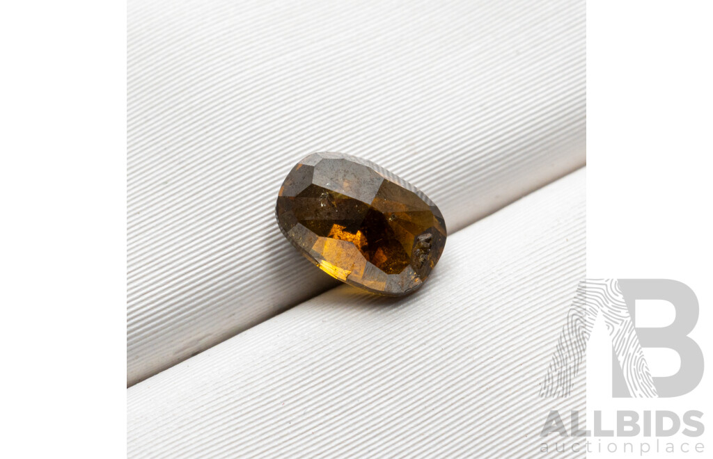 0.55ct Elongated Cushion Cut Dark Champagne Diamond