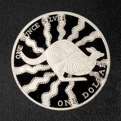 Australian RAM 2002 Silver Proof One Dollar Coin, Silver Kangaroo .999
