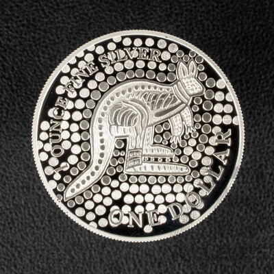 Australian RAM 2001 Silver Proof One Dollar Coin, Silver Kangaroo .999
