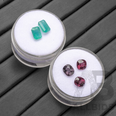 Collection of Natural Emeralds & Spinels - Lot of 5