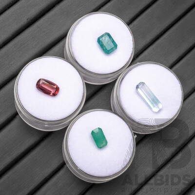 Collection of Emeralds, Spinel & Aquamarine - Lot of 4