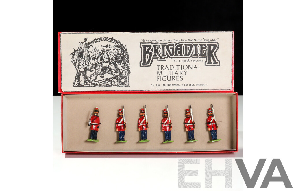 Vintage Brigadier Traditional Cast Metal Military Figures, 1868 South Australian Volunteer Infantry , Made in Australia