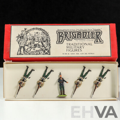Vintage Brigadier Traditional Cast Metal Military Figures, 1900 New South Wales Scottish Rifles, Made in Australia