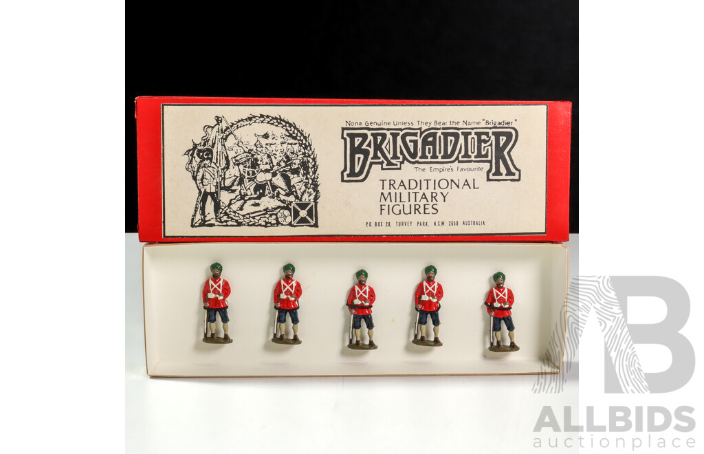Vintage Brigadier Traditional Cast Metal Military Figures, Comet Indian Army Sepoy, Made in Australia