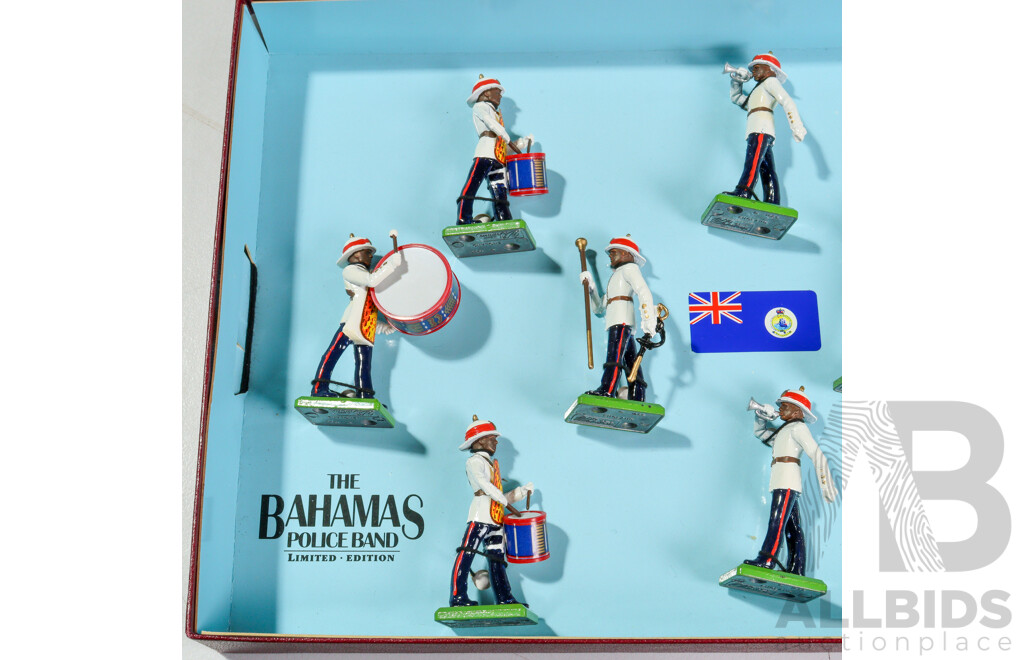 Vintage Britains Cast Metal Limited Edition Collector's Models, The Bahamas Police Band, Made in England - 1:32 Scale