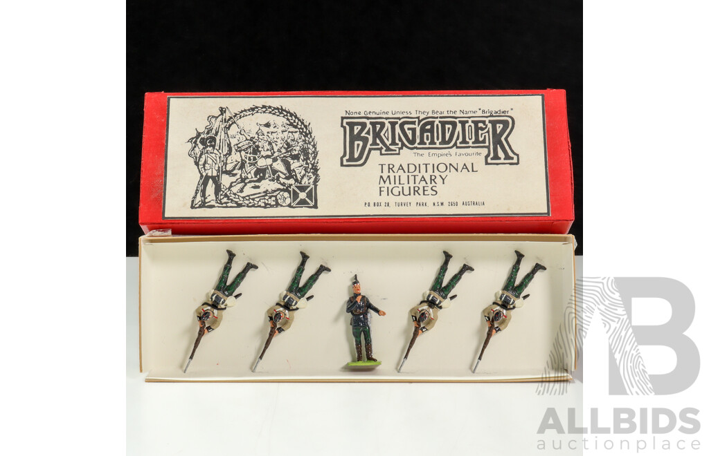Vintage Brigadier Traditional Cast Metal Military Figures, 1900 New South Wales Scottish Rifles, Made in Australia