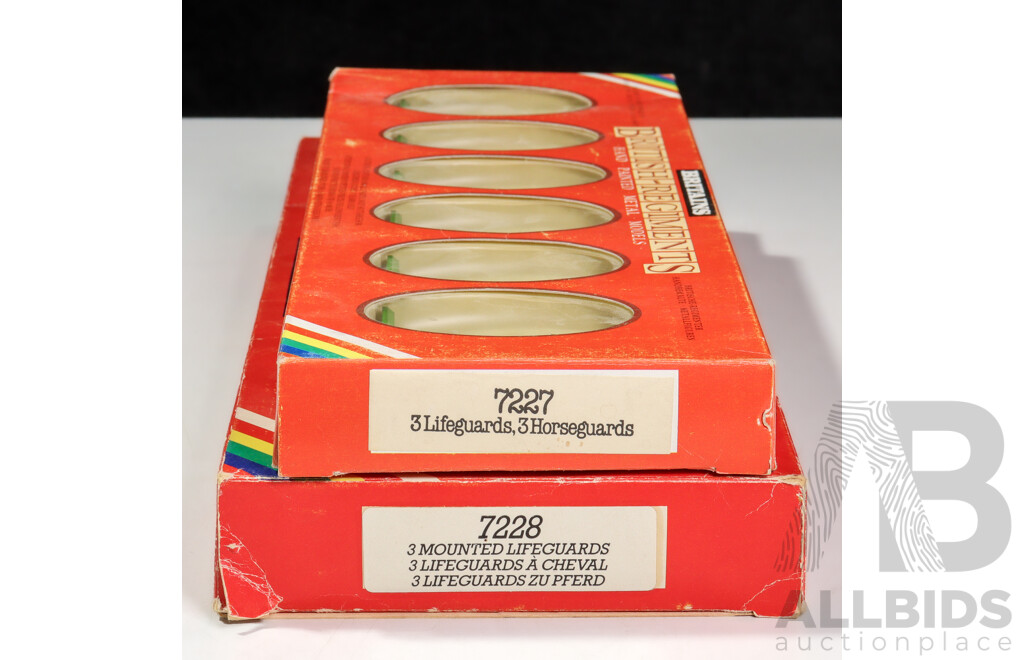 Two Boxed Britains Cast Metal Figures, Mounted Life Guards and Horse Guards/Life Guards, Made in England - 1:32 Scale