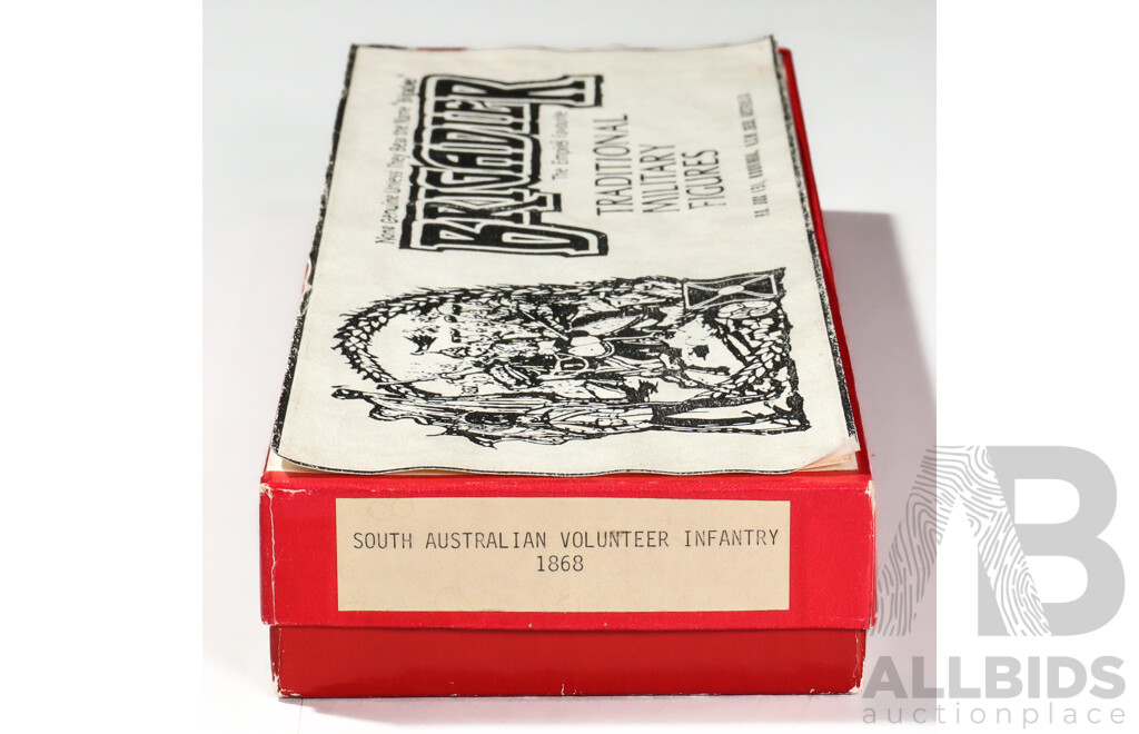 Vintage Brigadier Traditional Cast Metal Military Figures, 1868 South Australian Volunteer Infantry , Made in Australia