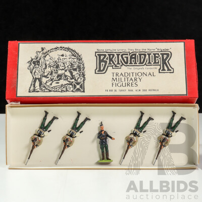 Vintage Brigadier Traditional Cast Metal Military Figures, 1900 New South Wales Scottish Rifles, Made in Australia
