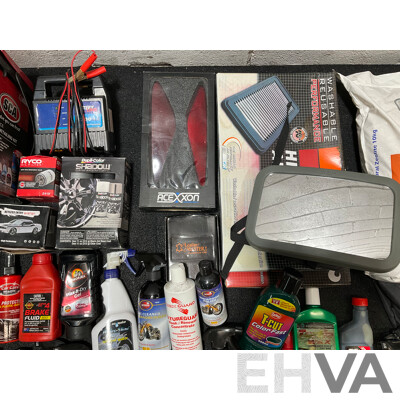 Assorted Car Detailing and Cleaning Produts and Other Automotive Parts