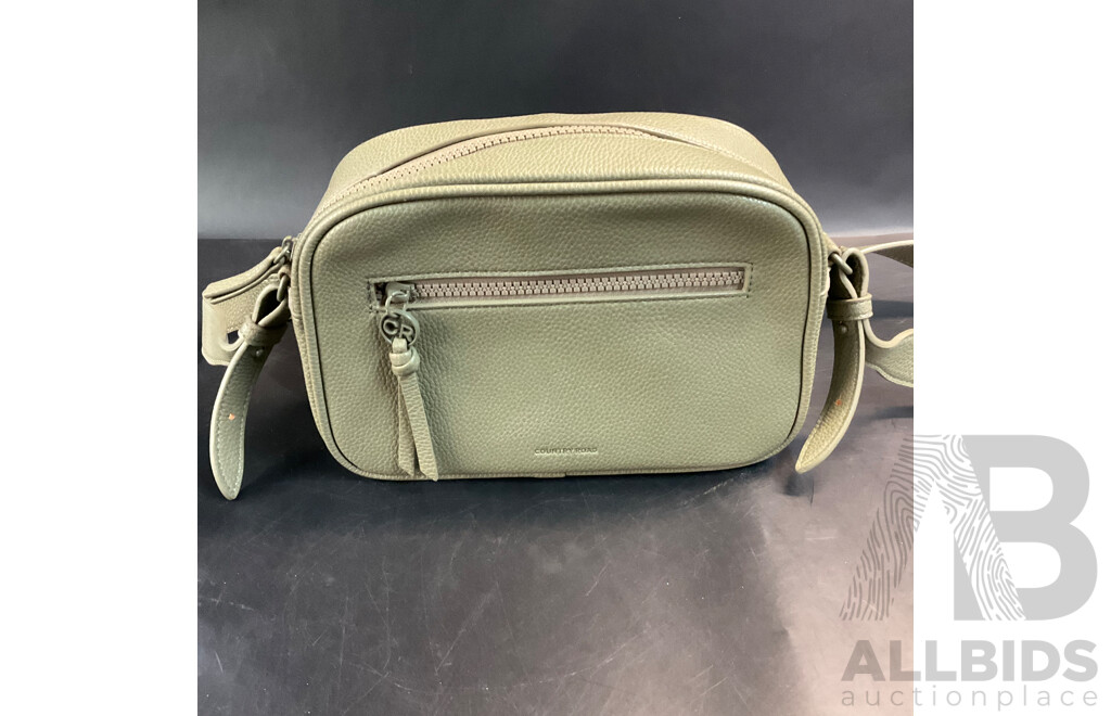 Country Road Green Crossbody Bag & MIMCO Pouch & Rayban W0366 Sunglasses