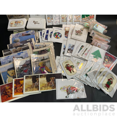 Handmade Assorted Greeting Cards, Some 3D, Primarily Christmas Themed
