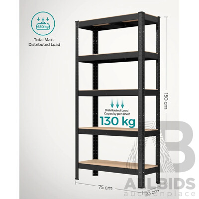 Songmics GLR030B01 Shelving Unit  30 X 75 X 150 cm