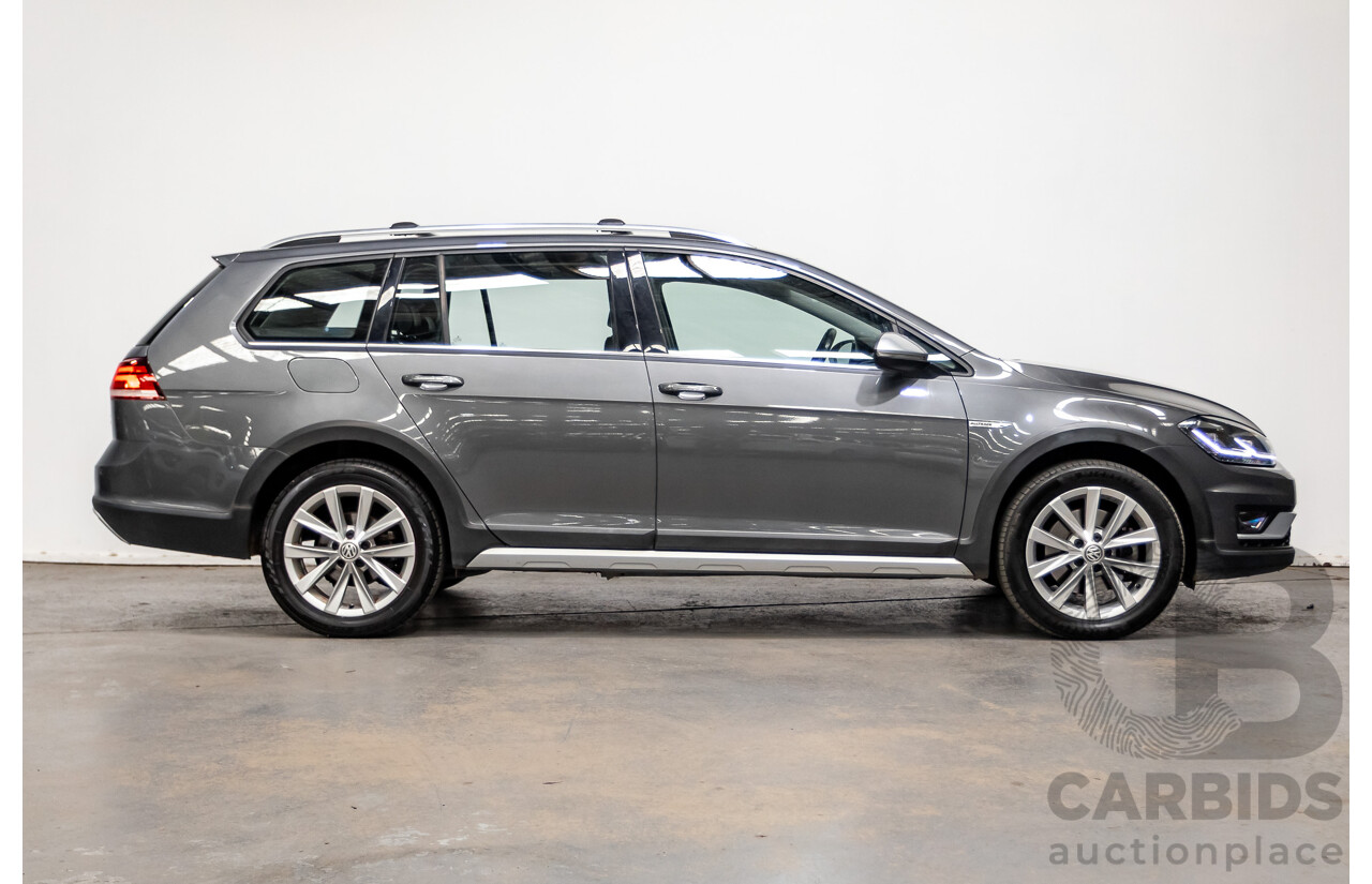06/2017 Volkswagen Golf Alltrack 135 TDI Premium (AWD) AU MY18 4D Indium Grey Metallic Turbo Diesel 2.0L