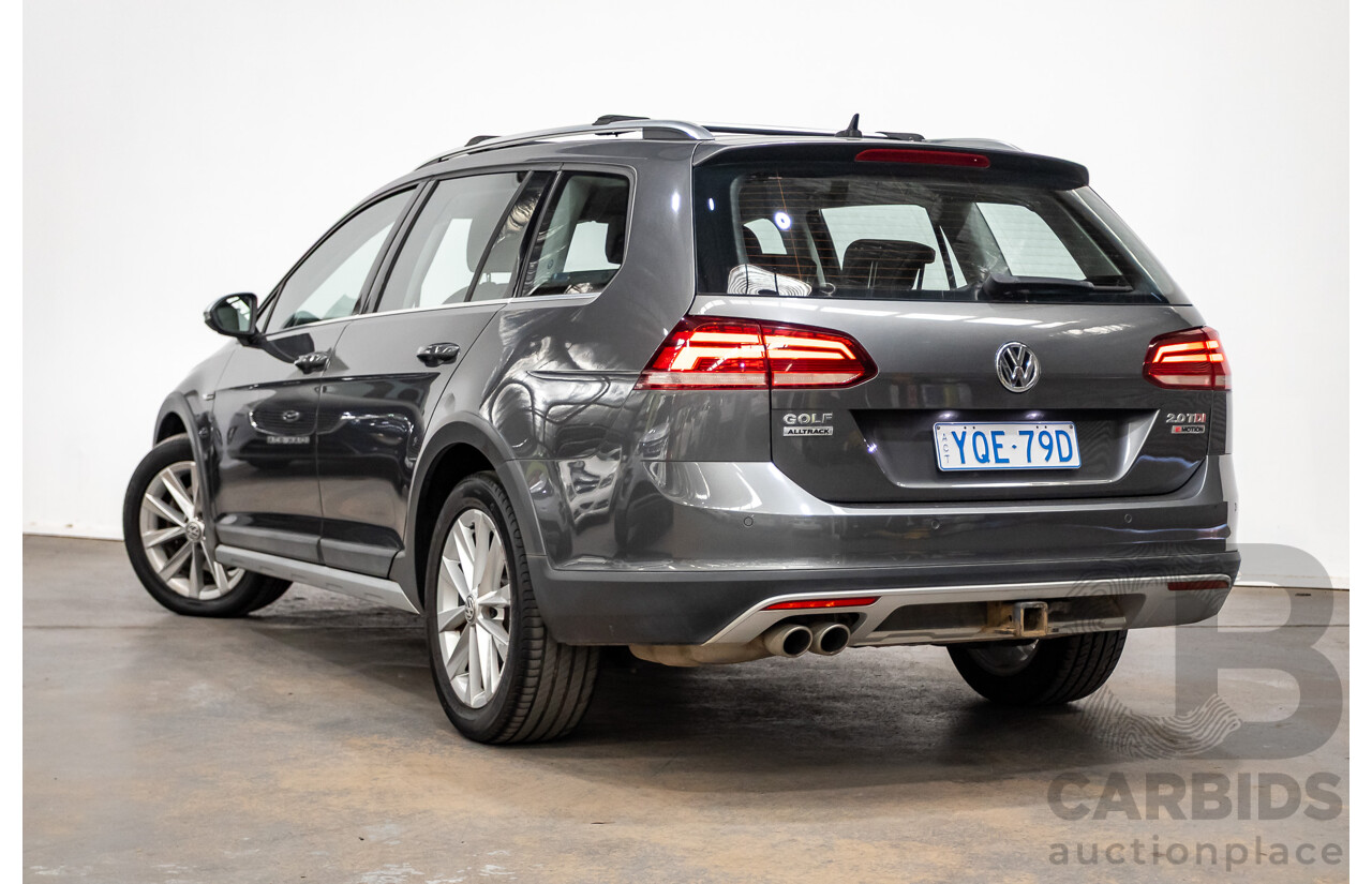 06/2017 Volkswagen Golf Alltrack 135 TDI Premium (AWD) AU MY18 4D Indium Grey Metallic Turbo Diesel 2.0L
