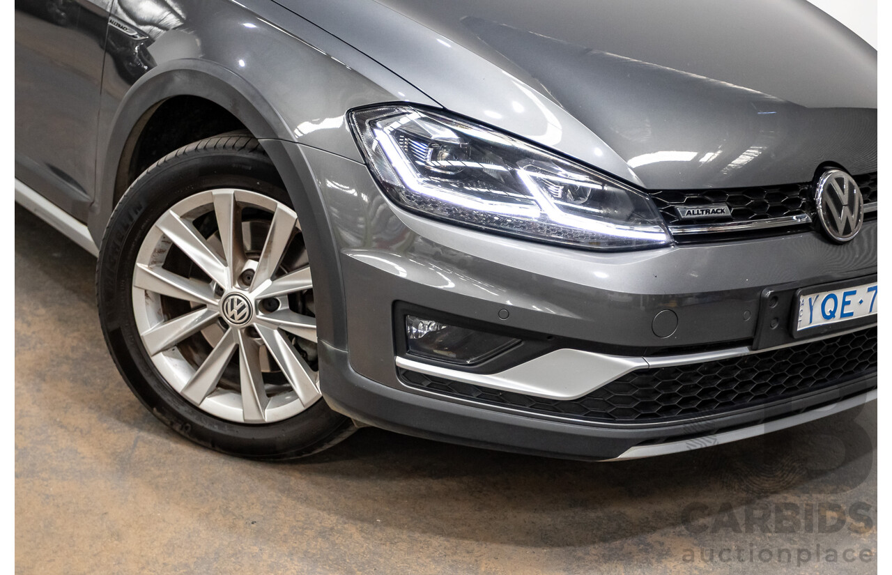 06/2017 Volkswagen Golf Alltrack 135 TDI Premium (AWD) AU MY18 4D Indium Grey Metallic Turbo Diesel 2.0L