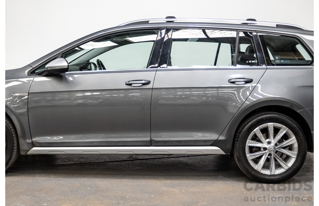 06/2017 Volkswagen Golf Alltrack 135 TDI Premium (AWD) AU MY18 4D Indium Grey Metallic Turbo Diesel 2.0L