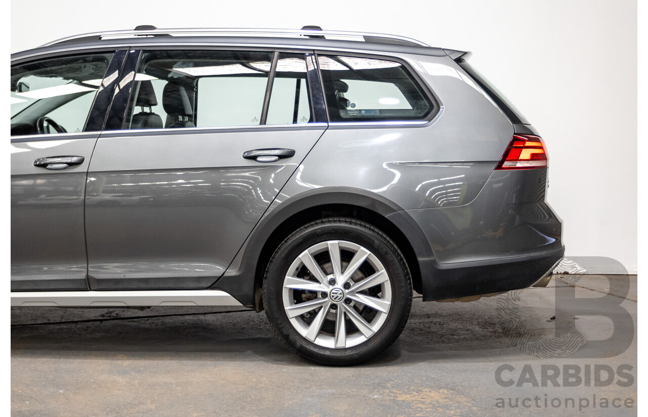 06/2017 Volkswagen Golf Alltrack 135 TDI Premium (AWD) AU MY18 4D Indium Grey Metallic Turbo Diesel 2.0L