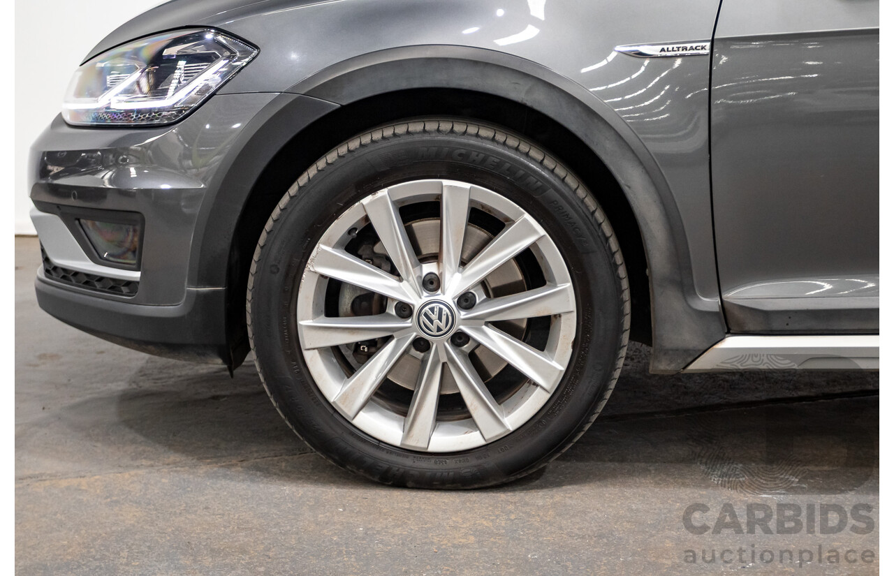 06/2017 Volkswagen Golf Alltrack 135 TDI Premium (AWD) AU MY18 4D Indium Grey Metallic Turbo Diesel 2.0L
