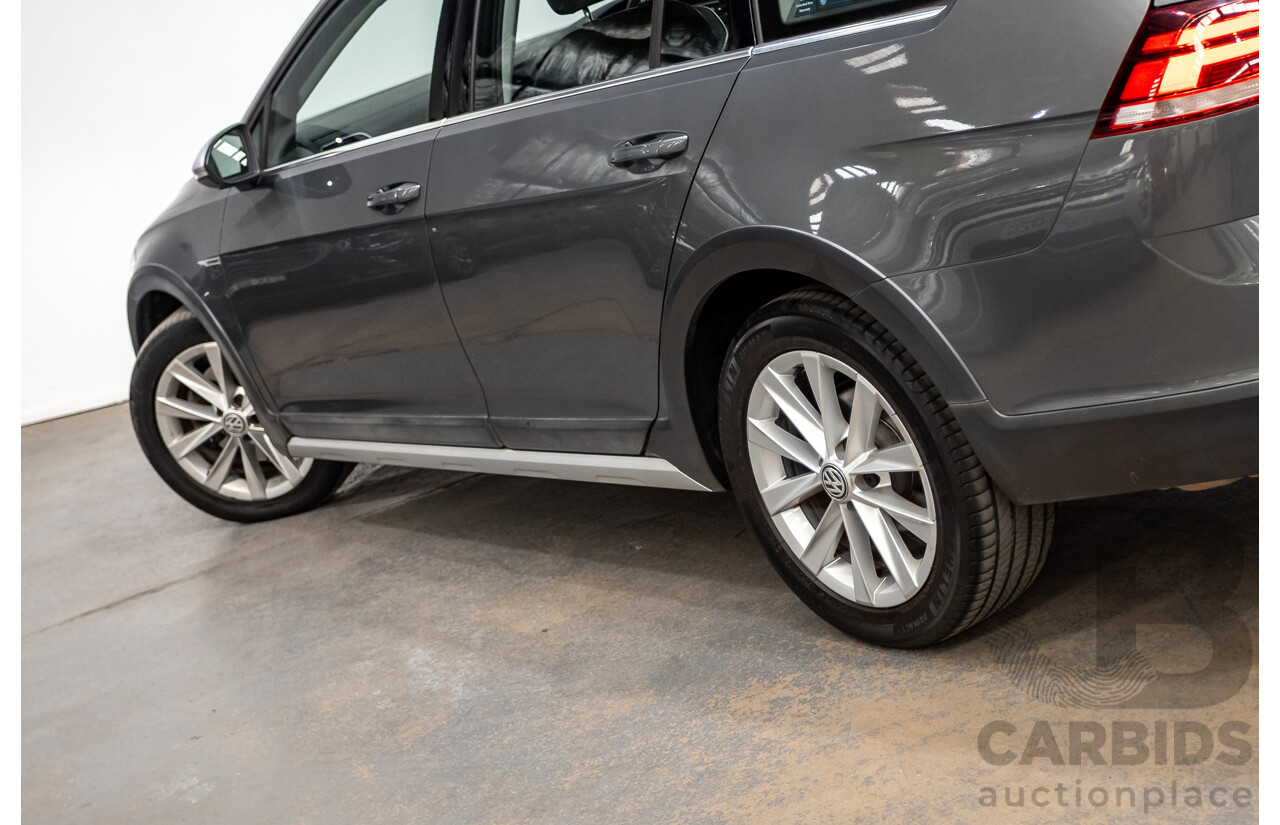 06/2017 Volkswagen Golf Alltrack 135 TDI Premium (AWD) AU MY18 4D Indium Grey Metallic Turbo Diesel 2.0L