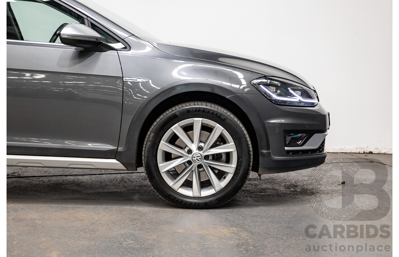 06/2017 Volkswagen Golf Alltrack 135 TDI Premium (AWD) AU MY18 4D Indium Grey Metallic Turbo Diesel 2.0L
