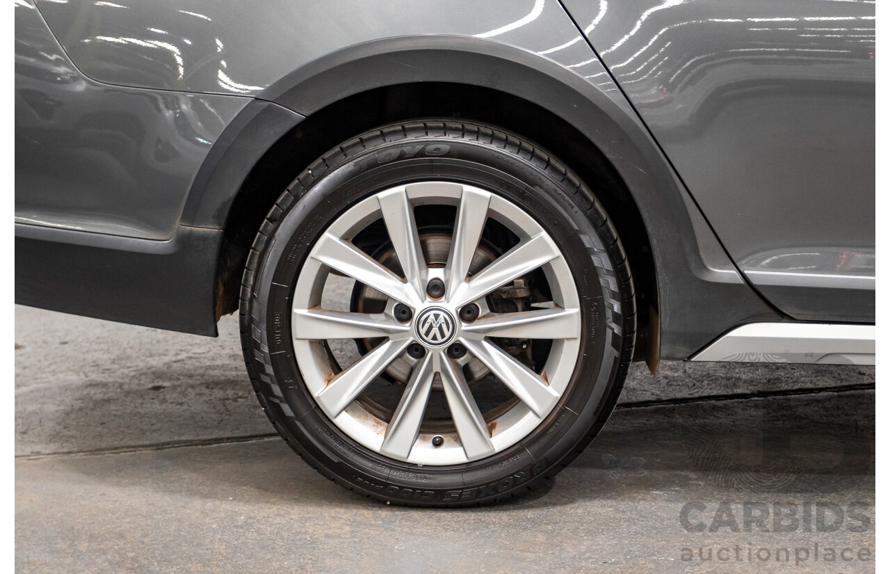 06/2017 Volkswagen Golf Alltrack 135 TDI Premium (AWD) AU MY18 4D Indium Grey Metallic Turbo Diesel 2.0L