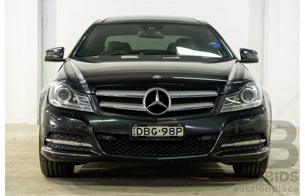 7/2012 Mercedes-Benz C250 CDI BE W204 MY11 2d Coupe Magnetite Black Metallic Turbo Diesel 2.1L