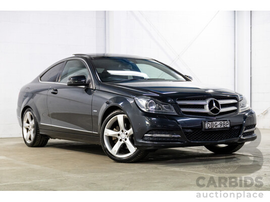 7/2012 Mercedes-Benz C250 CDI BE W204 MY11 2d Coupe Magnetite Black Metallic Turbo Diesel 2.1L