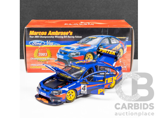 1661748 · Classic Carlectables 2003 Ford BA Falcon V8 Supercar Championship Winner Ambrose Pirtek #4 1295/3500 1:18 Scale Model Car