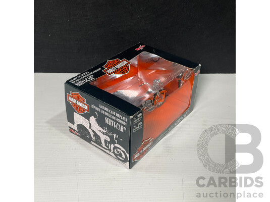 Maisto Diecast Harley Davidson Servi-Car - 1:18 Scale