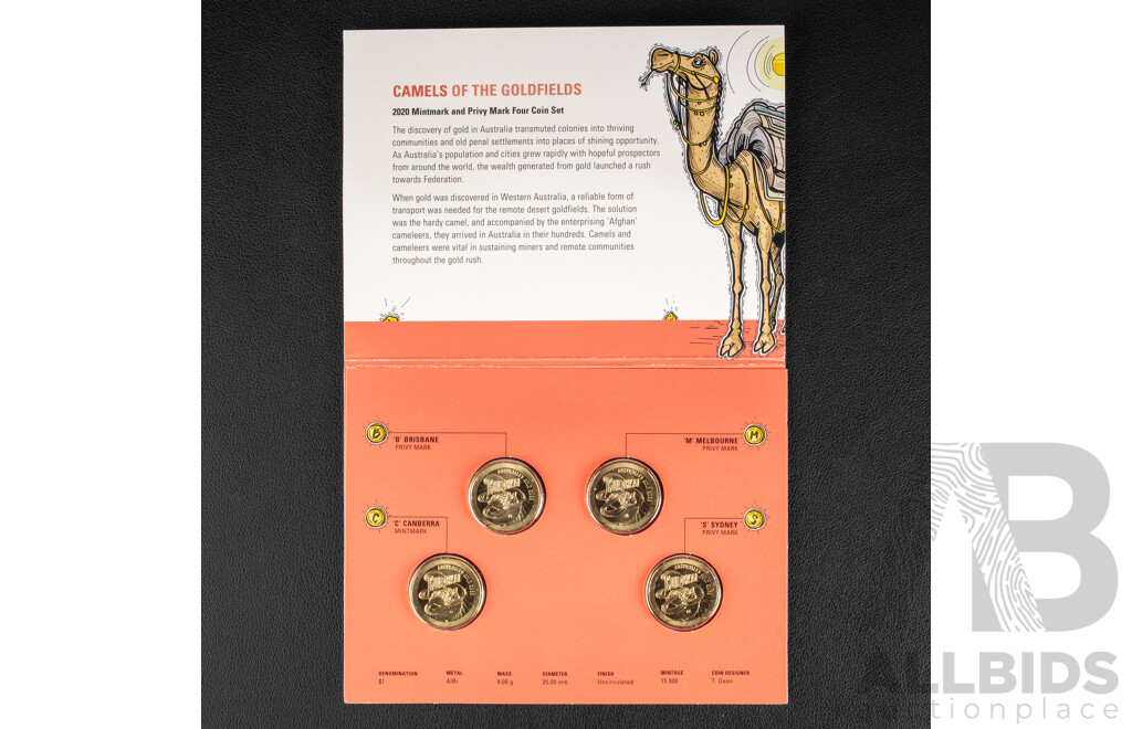 Australian RAM 2019 Four UNC Privy Mark One Dollar Coin Set, the Bold, the Bad and the Ugly, 2020  Four UNC Privy Mark One Dollar Coin Set, Eureka! 2020two Dollar Coin, ICC Women's T20 World Cup, United Kingdom 1981 Crown, Charles and Diana