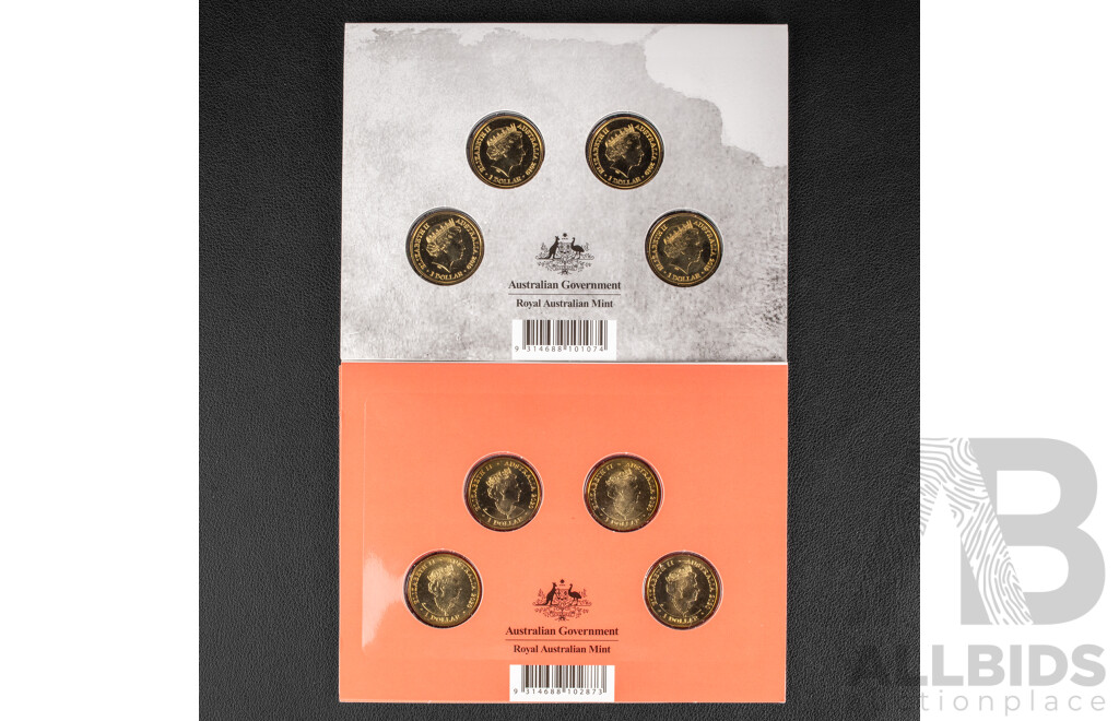 Australian RAM 2019 Four UNC Privy Mark One Dollar Coin Set, the Bold, the Bad and the Ugly, 2020  Four UNC Privy Mark One Dollar Coin Set, Eureka! 2020two Dollar Coin, ICC Women's T20 World Cup, United Kingdom 1981 Crown, Charles and Diana